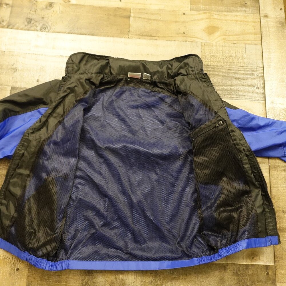 Marlboro windbreaker jacket full zip adult medium blue black rain proof vintage - Picture 12 of 14